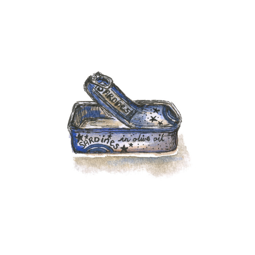 Sardine Tin in Blue