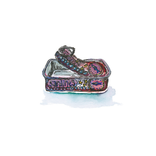 Sardine Tin in Red